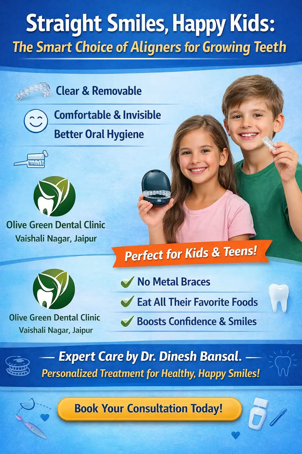 Straight Smiles, Happy Kids: The Smart Choice of Aligners for Growing Teeth