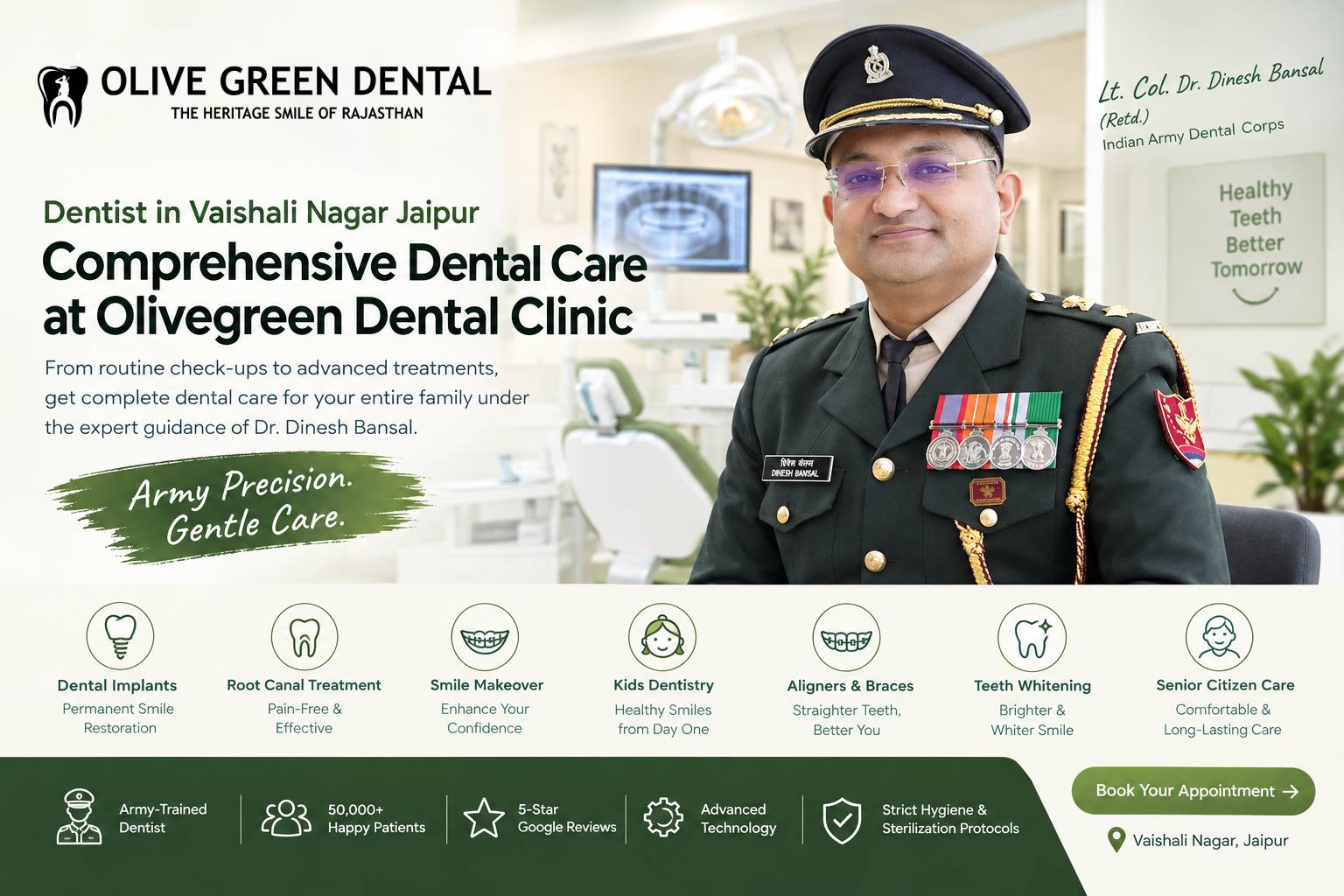dentist in vaishali nagar olivegreen clinic